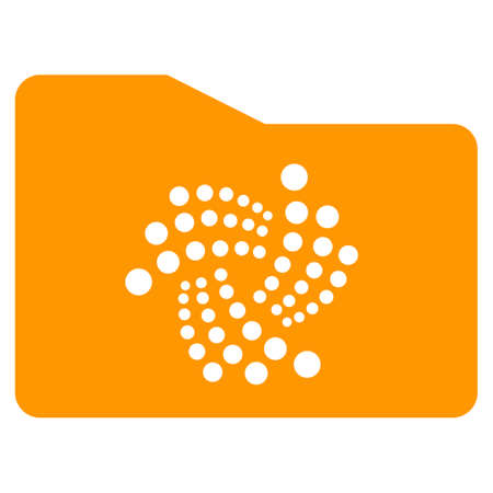 Iota Folder flat vector icon. An isolated icon on a white background.のイラスト素材