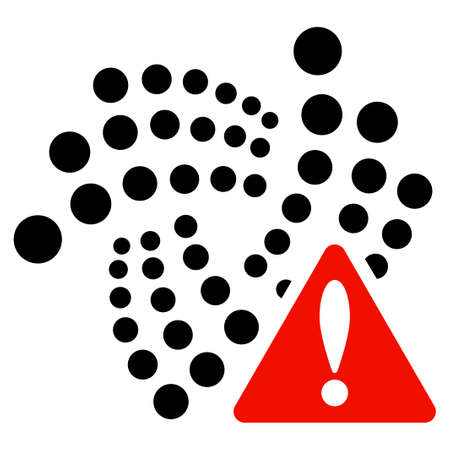 Iota Warning flat vector pictogram. An isolated icon on a white background.のイラスト素材