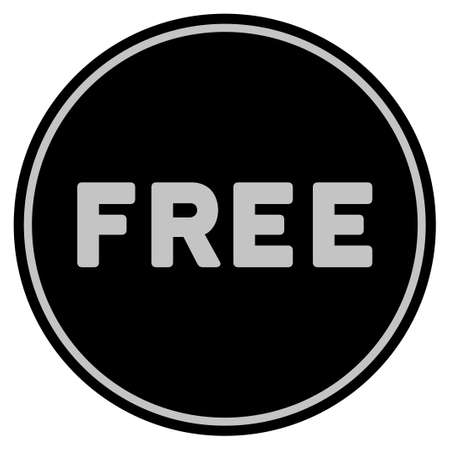 Free black Vector style in a flat coin symbol using black and light gray colors.のイラスト素材