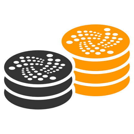 Coin Columns flat vector icon. An isolated icon on a white background.のイラスト素材