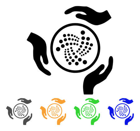 Iota Care Hands icon. Vector illustration style  designed for web and software interfaces.のイラスト素材