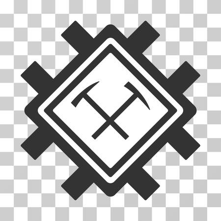 Hammers Mining Pool vector pictogram. Illustration style is flat iconic symbol on a chess transparent background.のイラスト素材