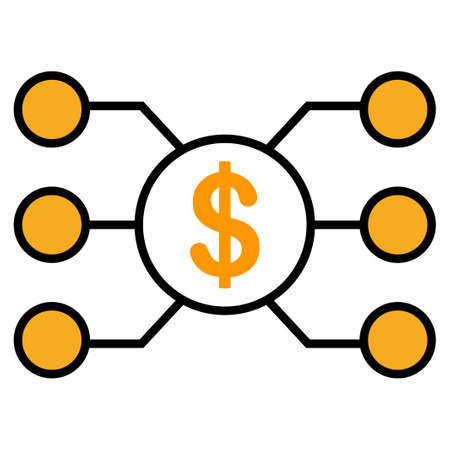 Banking Masternode Links flat raster pictogram. An isolated icon on a white background.の写真素材