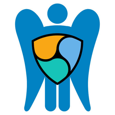 Nem Angel Investor flat raster illustration. An isolated icon on a white background.の写真素材