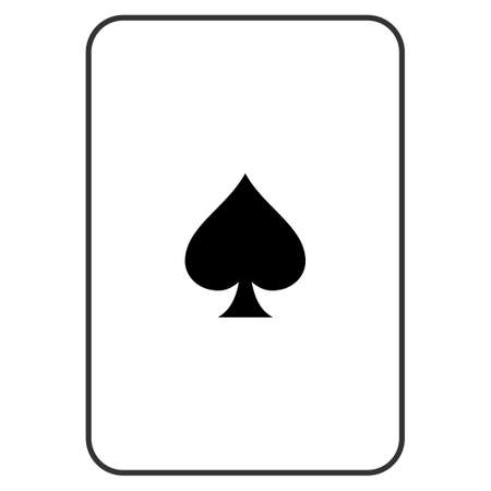 Peaks Suit playing card pictogram. Vector style is a flat symbol of peaks suit on a gambling card.のイラスト素材