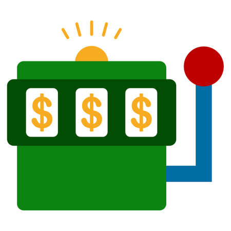 Casino Bandit vector icon. Style is flat graphic symbol.のイラスト素材