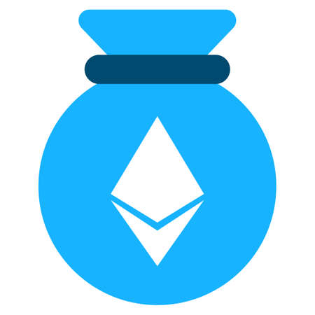 Ethereum Sack vector icon. Style is flat graphic symbol.のイラスト素材