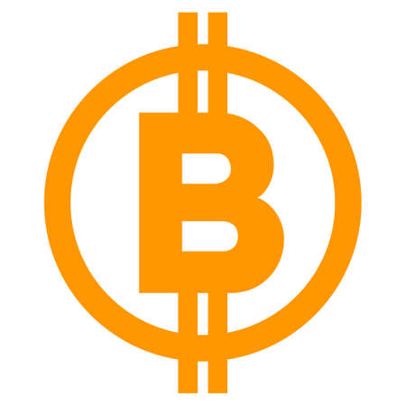 Bitcoin Symbol vector icon. Style is flat graphic symbol.のイラスト素材