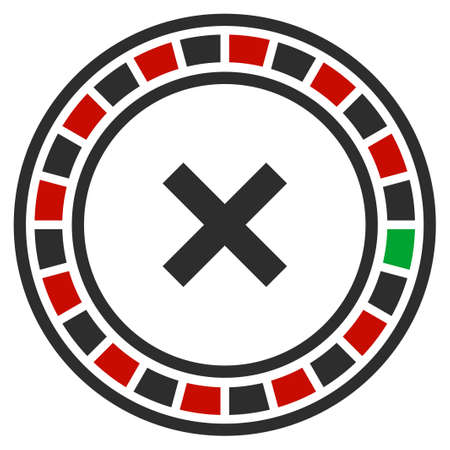 Roulette flat vector pictogram. An isolated icon on a white background.のイラスト素材