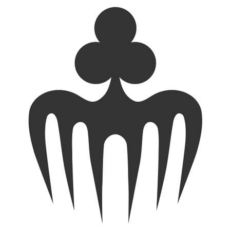 Gambling Spectre Monster flat vector icon. An isolated icon on a white background.のイラスト素材