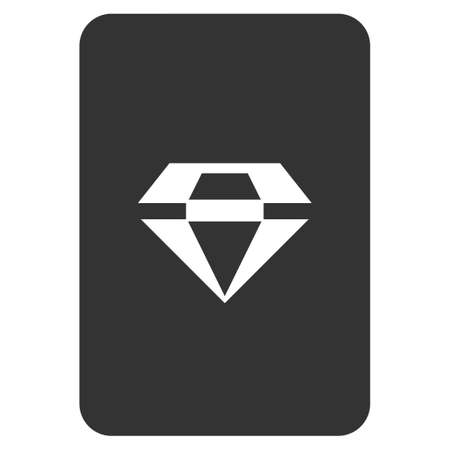 Ruby Gaming Card flat vector pictograph. An isolated icon on a white background.のイラスト素材