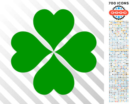 Lucky Cloever pictograph with 700 bonus bitcoin mining and blockchain clip art. Vector illustration style is flat iconic symbols designed for bitcoin apps.のイラスト素材