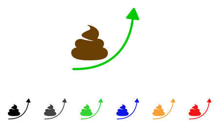 Shit Hyip Arrow Up icon. Vector illustration style is a flat iconic shit hyip arrow up symbol with gray, yellow, green, blue, red, black color variants. Designed for web and software interfaces.のイラスト素材