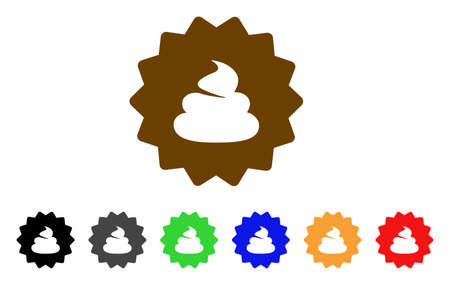 Shit Token icon. Vector illustration style is a flat iconic shit token symbol with gray, yellow, green, blue, red, black color versions. Designed for web and software interfaces.のイラスト素材