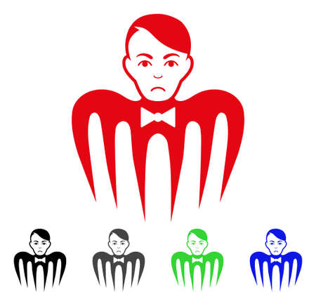 Pitiful Spectre Man pictograph in different colors.のイラスト素材