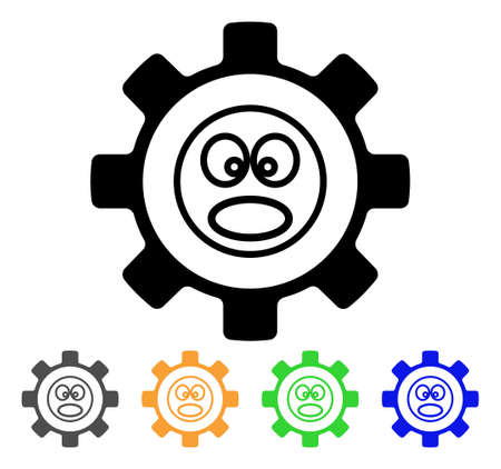 Service Gear Shout Smiley iconのイラスト素材