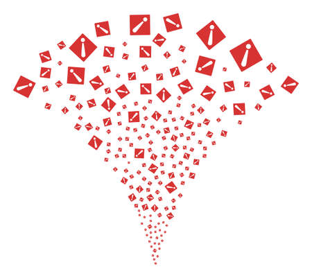 Warning stream fountain. Vector illustration style is flat iconic symbols. Object fountain combined from random icons as warning fireworks.のイラスト素材