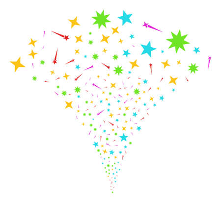 Confetti Stars explosion fountain Vector illustration styleのイラスト素材
