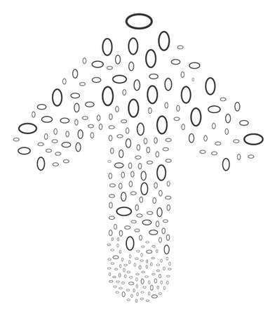 Ellipse Bubble composition composed in the set of up navigation arrow. Upwards path arrow figure composed from ellipse bubble symbols.のイラスト素材