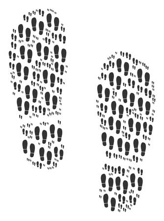 Boot Footprints image illustrationのイラスト素材