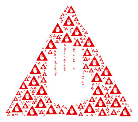 Caution sign composition image illustration