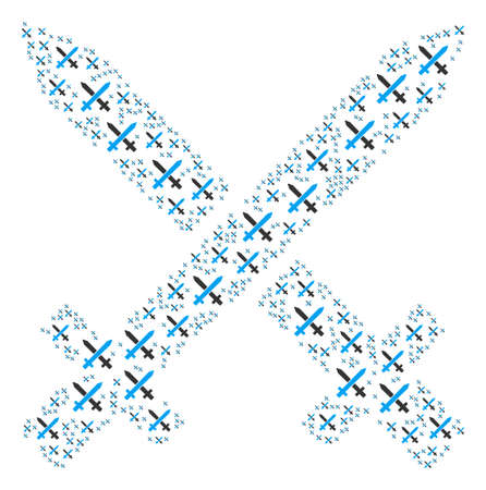 Crossing swords image illustrationのイラスト素材