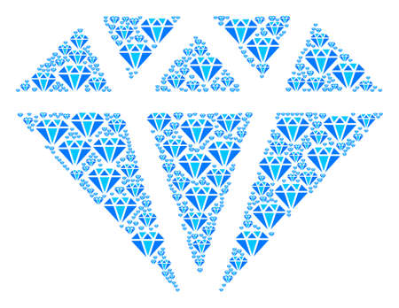 Diamond collage image illustrationのイラスト素材