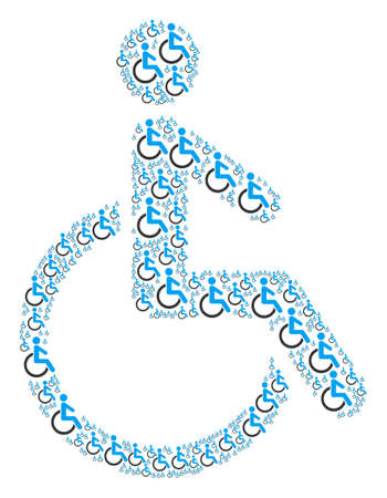 Disabled person sign icon illustrationのイラスト素材