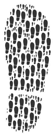 Boots footprint pattern image illustrationのイラスト素材