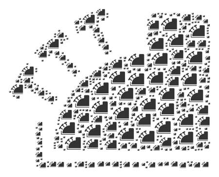Cash Register image filled with a pattern of cash register icons.のイラスト素材