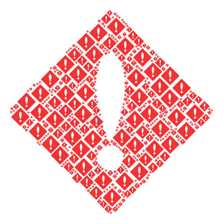 Error composition composed in the shape of error icons. Vector iconized composition composed from simple elements.のイラスト素材