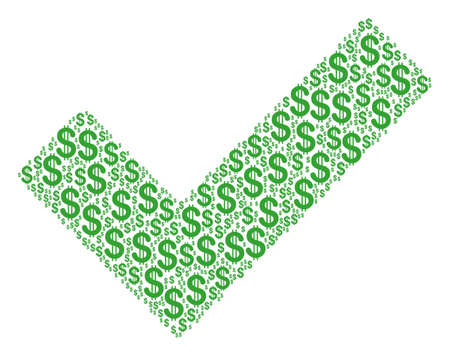 Yes composition of dollar symbols. Vector dollar currency symbols are organized into yes collage.のイラスト素材