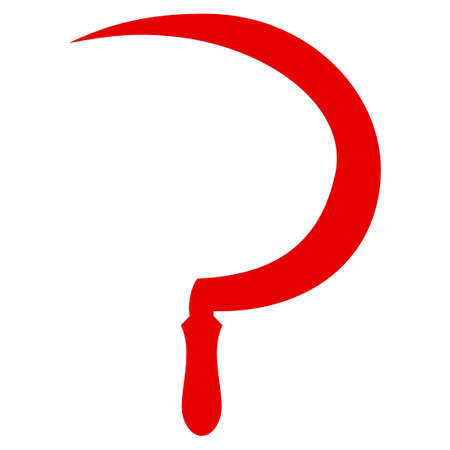 Sickle vector pictograph. Illustration style is a flat iconic symbol.のイラスト素材