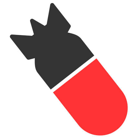 Aviation bomb vector pictogram, illustration style is a flat iconic symbol.のイラスト素材