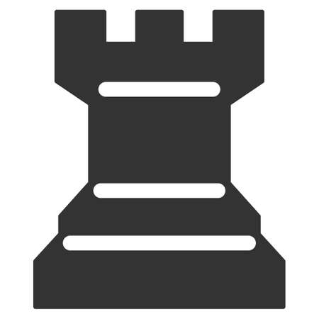 Chess Tower vector pictograph. Illustration style is a flat iconic symbol.のイラスト素材