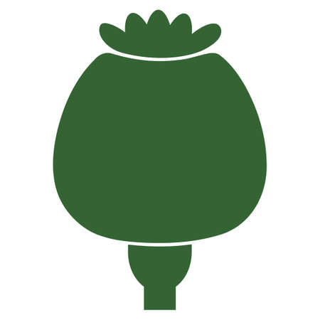 Opium Poppy vector pictogram. Illustration style is a flat iconic symbol.のイラスト素材