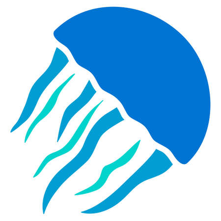 Jellyfish vector pictograph. Illustration style is a flat iconic symbol.のイラスト素材