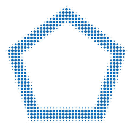 Dotted Pentagon icon symbolのイラスト素材