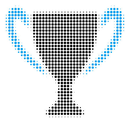 Dotted trophy Cup icon symbolのイラスト素材