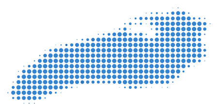 Ontario Lake Map halftone vector icon. Illustration style is dotted iconic Ontario Lake Map icon symbol on a white background. Halftone pattern is round dots.のイラスト素材