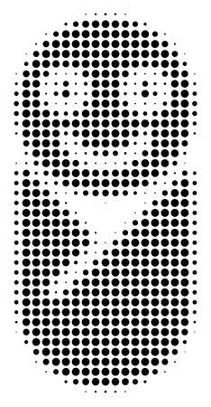 Newborn halftone vector pictogram. Illustration style is dotted iconic Newborn icon symbol on a white background. Halftone matrix is round spots.のイラスト素材