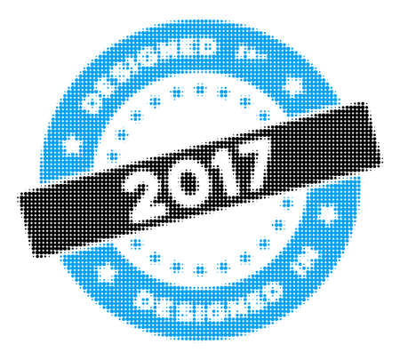 2017 stamp icon symbol on a white background.のイラスト素材