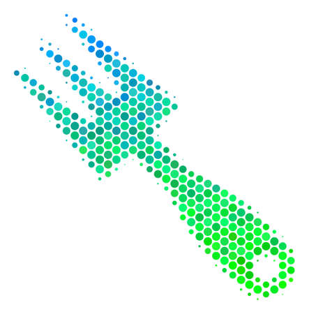Halftone dot Cultivator Rake pictogram.のイラスト素材