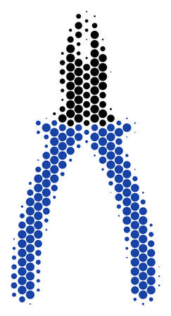 Halftone dotted plier icon.のイラスト素材