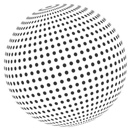 Abstract Dot Sphere vector illustration. Modern 3d effect design for business.のイラスト素材