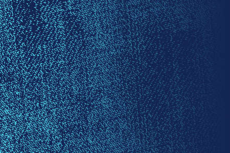 Gradiented jeans fabric texture. Vector material grunge background. Decorative pattern is based on scanned textile surface.のイラスト素材