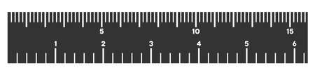 Inch and centimeter ruler vector illustration on a white background. Designed for engineering applications.のイラスト素材