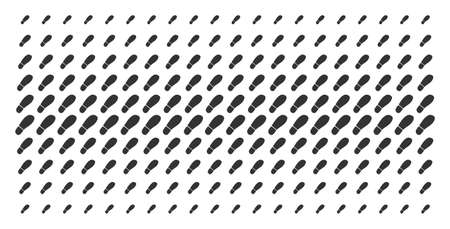 Boot footprint icon halftone pattern, designed for backgrounds, covers, templates and abstract effects. Vector boot footprint shapes arranged into halftone grid.のイラスト素材