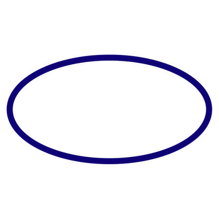 Oval frame template. Vector draft element for stamp seals in blue color.のイラスト素材
