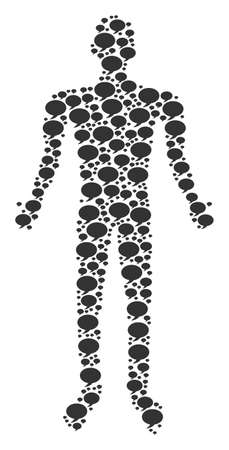 Balloon human representation. Vector balloon icons are organized into male illustration.のイラスト素材